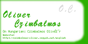 oliver czimbalmos business card